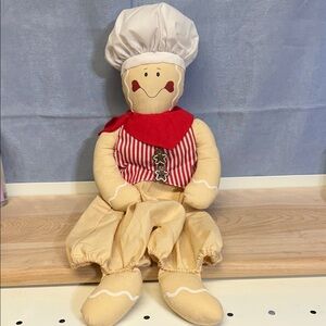 Vintage Avon Chef Doll with Red and Cream Outfit storage